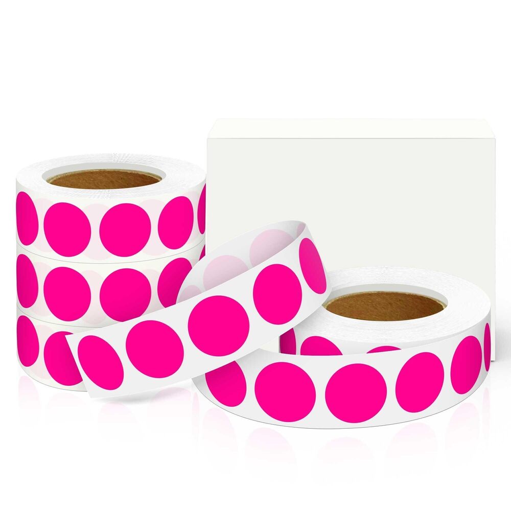 3290 0.75 Inch 4 Rolls of 4000 Colorful Dots Sealing Stickers,Round